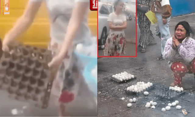 Quệt vào ô tô rồi không đủ tiền đền, người bán hàng rong bị nữ tài xế tung 