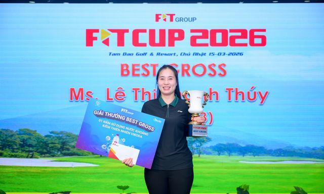 Nữ golfer Lê Thị Thanh Thúy vô địch F.I.T CUP 2026 với vòng đấu 73 gậy