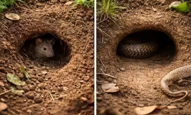 Hang rắn và hang chuột: Đây là cách nhận biết
