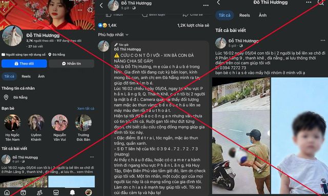 Hé lộ thủ đoạn tinh vi của đối tượng đăng tin vụ việc “bé bị bắt cóc