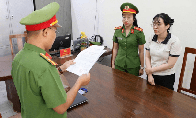 Thi hành lệnh bắt tạm giam Võ Thị Ngọc Lan 41 tuổi