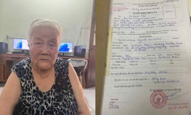 Bắt giữ Nguyễn Thị Thành 85 tuổi