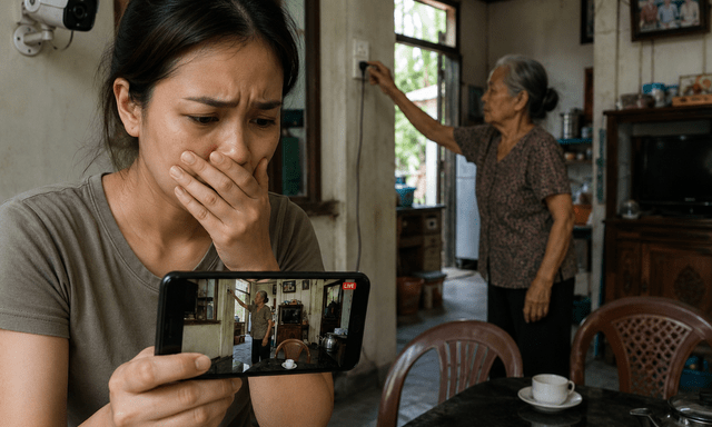Cứ 2 giờ chiều camera ở quê lại mất tín hiệu, dùng pin dự phòng, con dâu phát hiện bí mật của mẹ chồng 