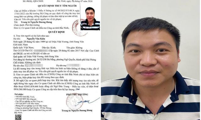 Truy tìm Nguyễn Văn Kiên SN 1989
