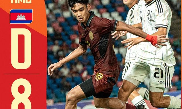 Thua 0-8, tuyển Campuchia “vỡ mộng” tranh ngôi nhất bảng giải châu Á