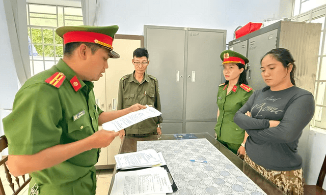 Thi hành lệnh bắt tạm giam Lý Thị Thu Vân 38 tuổi