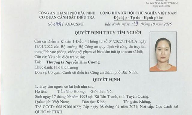 Truy tìm Trần Như Hương SN 1993