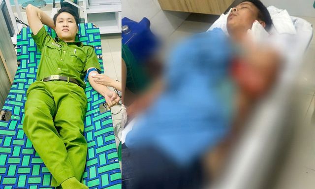 Thượng úy công an kịp thời cứu người chồng bị vợ đâm nguy kịch trong đêm
