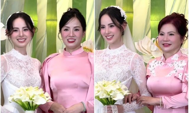 Hương Liên cưới con trai cựu chủ tịch hôm nay: Mẹ chồng và mẹ ruột được khen nức nở