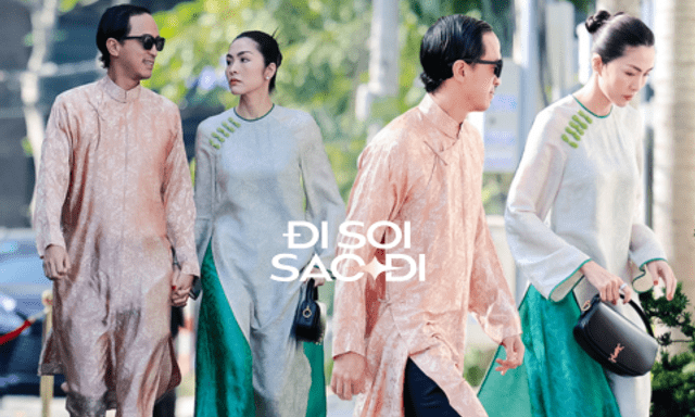 Tăng Thanh Hà nắm chặt tay Louis Nguyễn lộ diện tại đám cưới em gái, visual đỉnh như bìa tạp chí