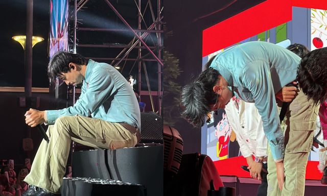 Đen Vâu buồn rầu, cúi gập người 