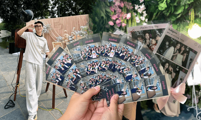 Kiếm 5 -7 triệu đồng/ đêm từ thuê máy photobooth lưu động trong đám cưới, tiệc cuối năm công ty