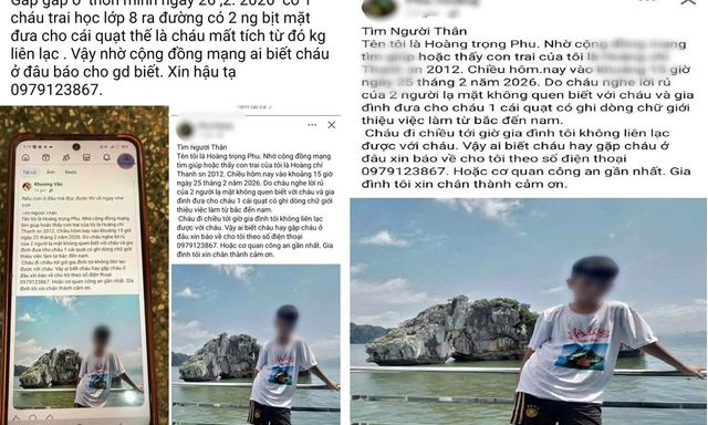Thiếu niên sinh năm 2012 âm thầm rời nhà, gia đình hoảng loạn đăng tin khắp mạng xã hội: Công an phát hiện ở một địa điểm cách nhà 50km lúc đêm muộn