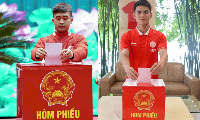 Công Phương lần đầu tiên đi bầu cử 