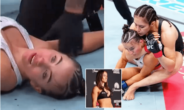 Nữ võ sĩ xinh như búp bê bị siết cổ đến bất tỉnh, nhân viên y tế phải lao vào cấp cứu ngay trên sàn đấu