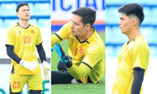 Trung Kiên đọ visual với Văn Lâm, Filip: Bộ ba thủ môn ĐT Việt Nam ai cũng cực phẩm, xem tập luyện lại càng mê 