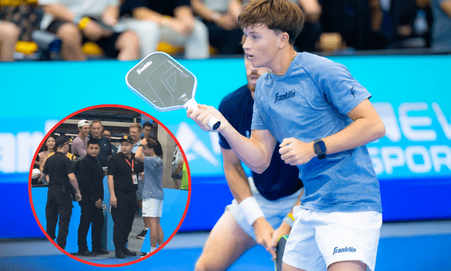 Dở khóc dở cười: Hayden Patriquin mất vợt vì mải mê ăn mừng chiến thắng kịch tính ở PPA Asia 1000 