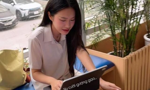 Doãn Hải My với nụ cười gượng gạo ngay lúc này