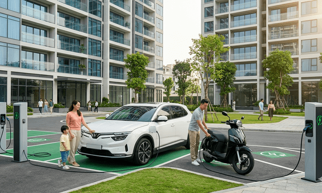 Cư dân đô thị thêm tiêu chí chọn nhà: Có chỗ sạc xe điện đang trở thành “điểm cộng” mới