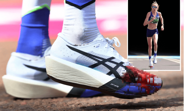 Ám ảnh hình ảnh bàn chân đẫm máu của ngôi sao điền kinh xinh đẹp 