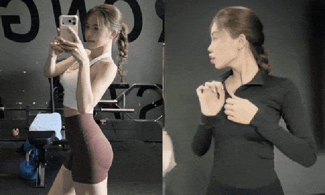 Hà Môi cứ vào phòng gym là gây tranh cãi, tóc xoã rườm rà, chưa đổ giọt mồ hôi nào nhưng lên hình phải đẹp nhất