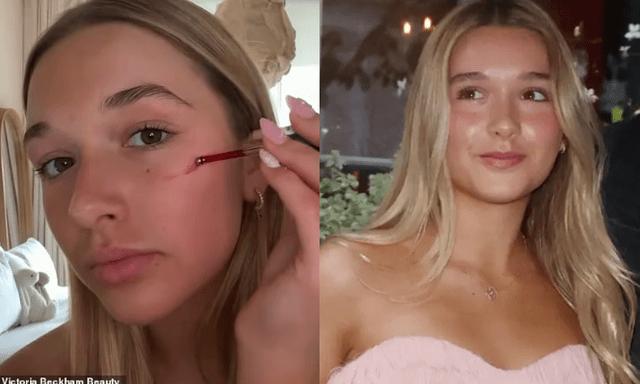 Tiểu thư Harper Beckham dậy thì mặt đầy mụn vì skincare sai cách, làm cả slide thuyết trình xin Victoria... được uốn tóc