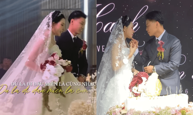 Văn Thanh có cử chỉ tinh tế dành cho Bích Hạnh trong ngày cưới, nhan sắc của cô dâu gây xôn xao 