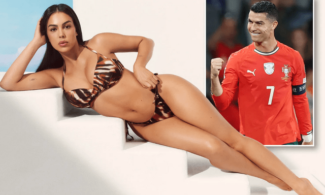 Georgina diện bikini nóng bỏng gây choáng trong khi Ronaldo lập kỉ lục với kỳ World Cup thứ 6