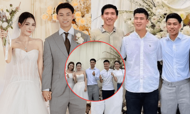 Dàn sao Quang Hải, Văn Hậu hội ngộ tại đám cưới Văn Thanh: MC Mù Tạt và Chu Thanh Huyền chiếm trọn spotlight 