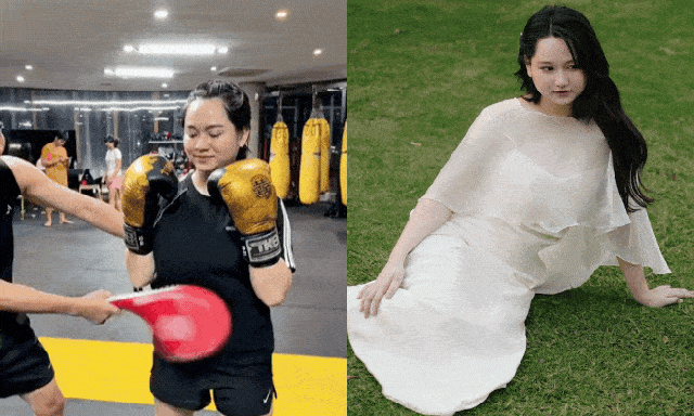 Trúc Anh (Mắt Biếc) rã rời sau buổi tập boxing hùng hục, thế mới thấy lấy lại vibe 