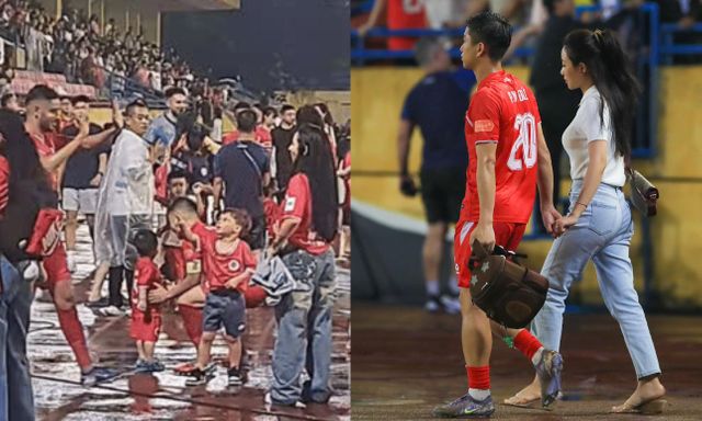 Phan Văn Đức nắm tay cô chủ khách sạn Võ Nhật Linh ăn mừng vô địch, Chu Thanh Huyền xuất hiện vài giây vẫn hot 