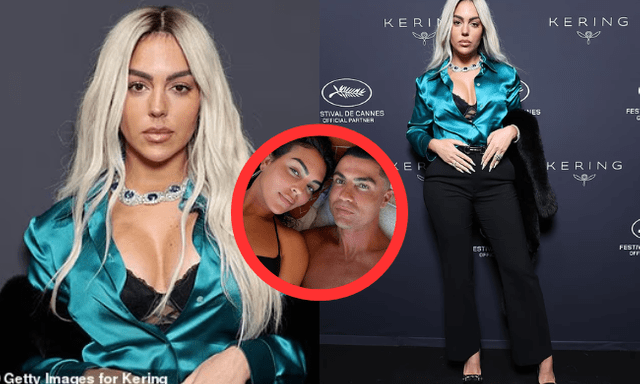 Georgina - vợ sắp cưới của Ronaldo gây choáng tại Cannes, nhuộm tóc bạch kim, diện đồ sexy, khoe nhẫn đính hôn 3 triệu USD