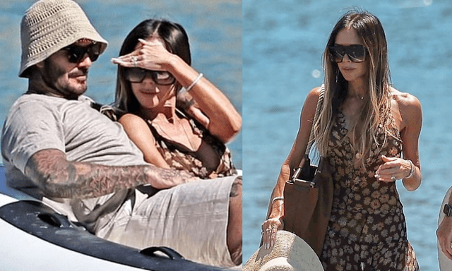 Paparazzi tóm dính Beckham tình tứ bên Victoria, nàng WAG U50 diện đầm xuyên thấu 