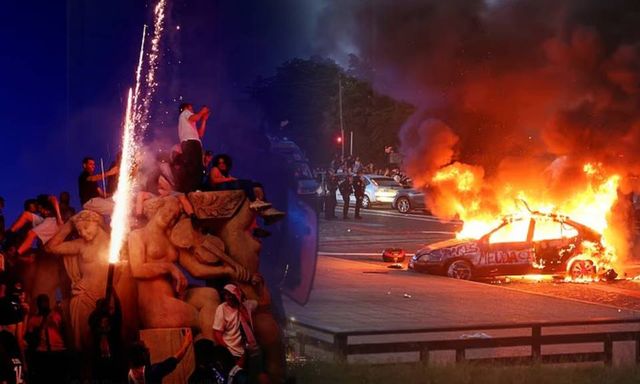 Đám đông điên cuồng đập phá, đốt xe trên đường phố Paris trong đêm ăn mừng chiến thắng của PSG: Huy động 22.000 cảnh sát, bắt 130 người 