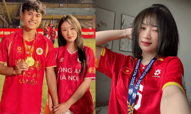 Bạn gái TikToker 3,7 triệu follow của hậu vệ U23 Minh Phúc lộ diện, nhan sắc cam thường thế nào so với ảnh tự đăng?