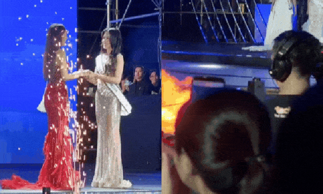 Sân khấu Miss Cosmo TP. HCM bốc cháy khi Nam Anh đăng quang