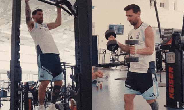 Không tiệc tùng xa hoa, tỷ phú bóng đá Messi khoe cơ bắp cuồn cuộn trong phòng gym ngày sinh nhật tuổi 39
