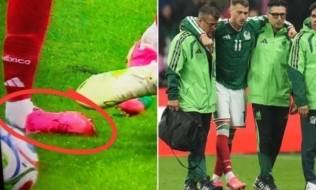 Sao Mexico nhập viện khẩn cấp sau chấn thương rùng rợn, cổ chân gãy tới biến dạng ở trận thua tuyển Anh