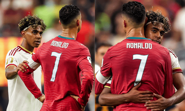 Xúc động cái côm của Lamine Yamal 18 tuổi với huyền thoại Ronaldo 41 tuổi: Khoảnh khắc của cuộc chuyển giao thế hệ 