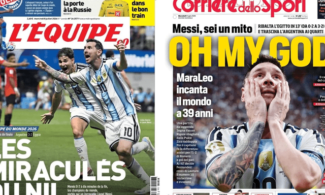 Messi phủ sóng trang nhất báo thể thao toàn thế giới sau màn ngược dòng không tưởng trước Ai Cập