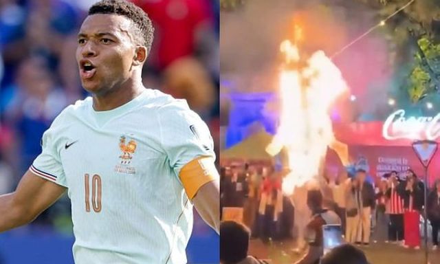 Hình nộm khổng lồ của Mbappe bị thiêu rụi tại lễ hội ở Paraguay gây sốc