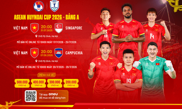 VFF chính thức mở bán vé online trận ĐT Việt Nam đấu Singapore và Campuchia tại ASEAN Cup trên sân Mỹ Đình 