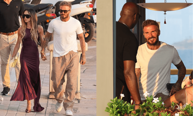 David Beckham cao lớn 1m80 vẫn hoá nhỏ bé bên sao bóng rổ cao gần 2m, Victoria 52 tuổi khí chất và nhan sắc vẫn áp đảo