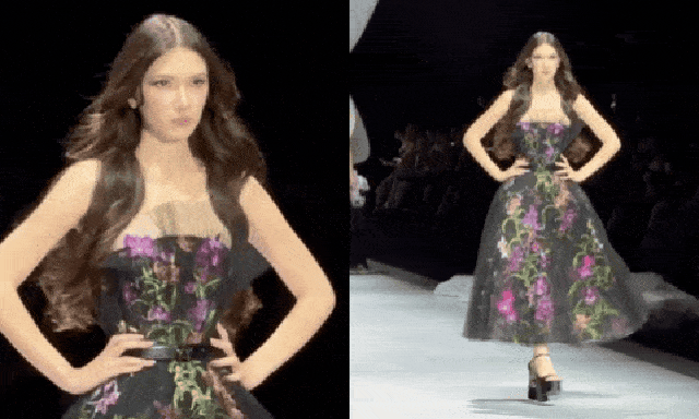 Em gái chân dài 1m78 của thủ môn Đặng Văn Lâm toả sáng từng giây trên sàn catwalk cực hot đêm qua, visual búp bê Nga được khen hết lời