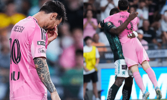 Ảnh cảm xúc: Messi liên tục lau mắt, cúi đầu, được đối thủ ôm nhấc bổng lên xoa dịu nỗi đau giữa trận đấu