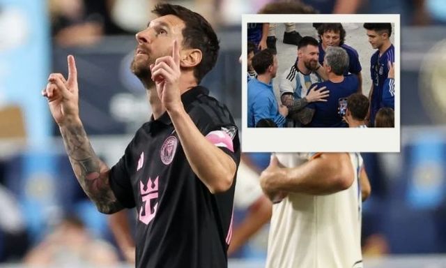 Xúc động khoảnh khắc Messi ghi bàn đầu tiên sau khi cha qua đời, ngửa mặt hướng lên bầu trời tri ân người bố quá cố