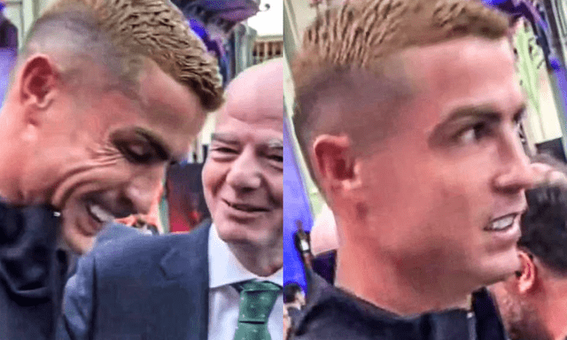 Ronaldo bất ngờ chạm mặt Chủ tịch FIFA, biểu cảm nghiêm nghị gây chú ý