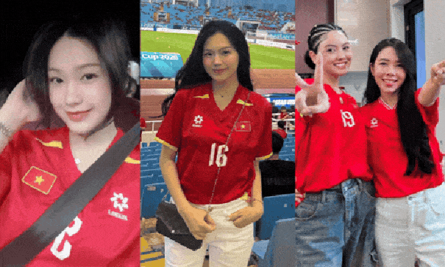 Dàn WAGs xinh đẹp Doãn Hải My, Chu Thanh Huyền đọ sắc rực rỡ trên khán đài, sẵn sàng cổ vũ chung kết Việt Nam vs Thái Lan