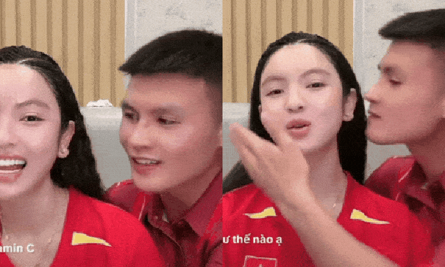 Quang Hải vừa về nhà sau chức vô địch đã vội hôn vợ tới tấp vì 1 lý do, Chu Thanh Huyền tiết lộ muốn sinh cho chồng cả một “đội bóng”