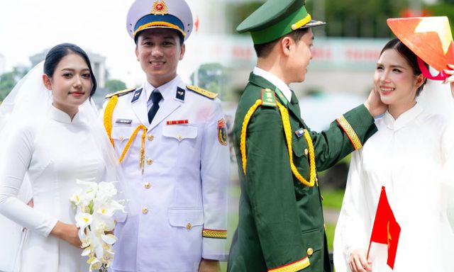 Các cặp đôi chọn khoảnh khắc đặc biệt để chụp ảnh cưới bên Quảng trường Ba Đình sáng nay!